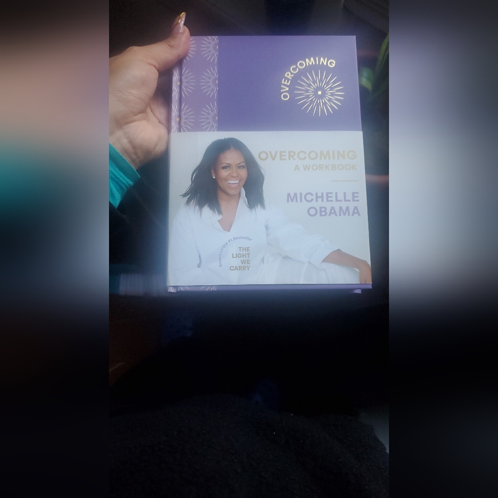 Overcoming: A Workbook by Michelle Obama - Purple & White Cover